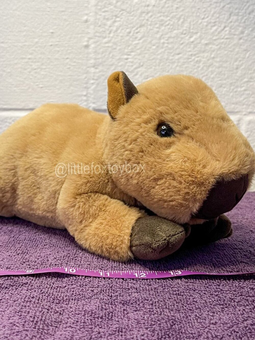 FAO Schwarz Capybara Plush 2024 Brown Lying Rodent Wildlife Stuffed Animal ESSA